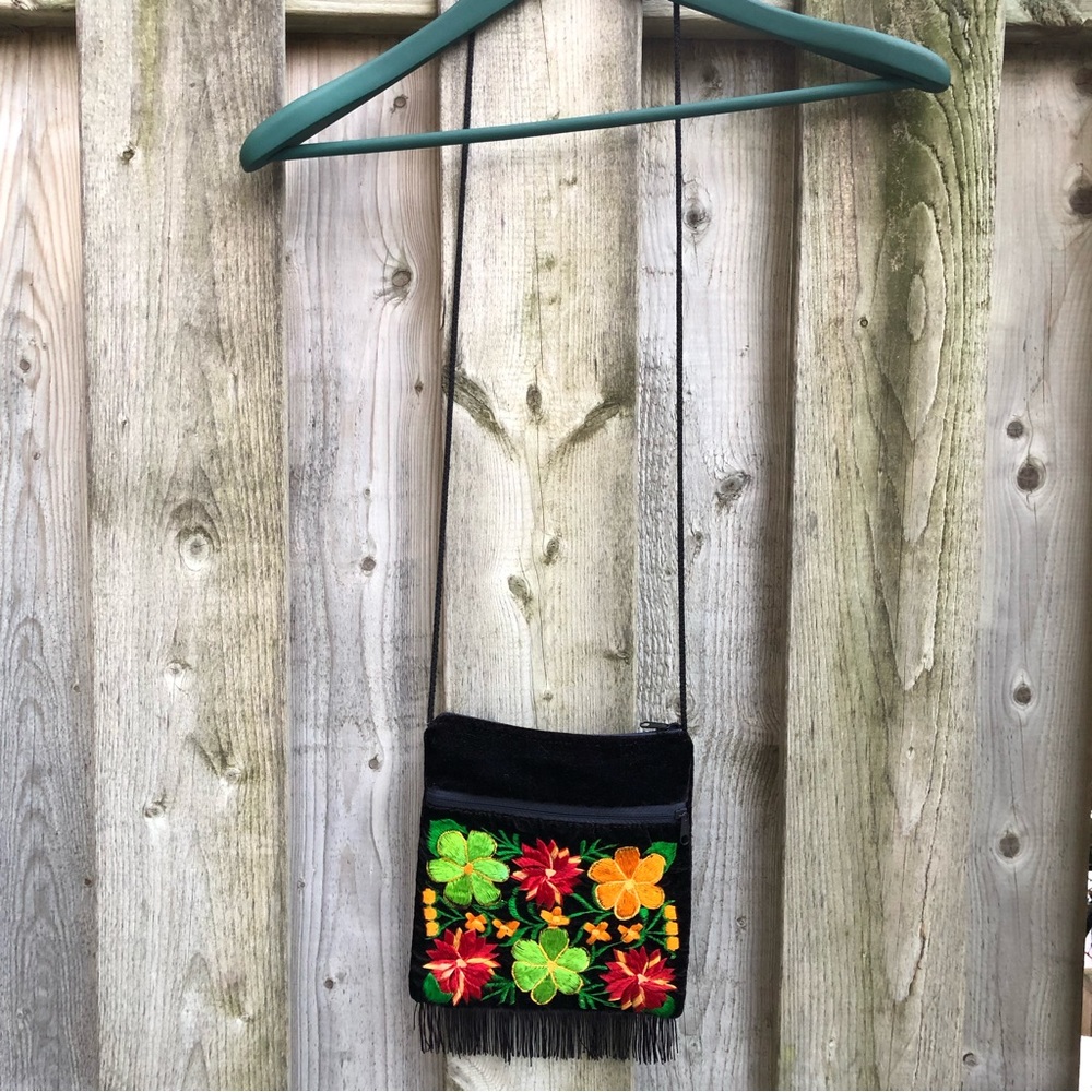 New Boho Embroidered Pouch Purse Cross Body